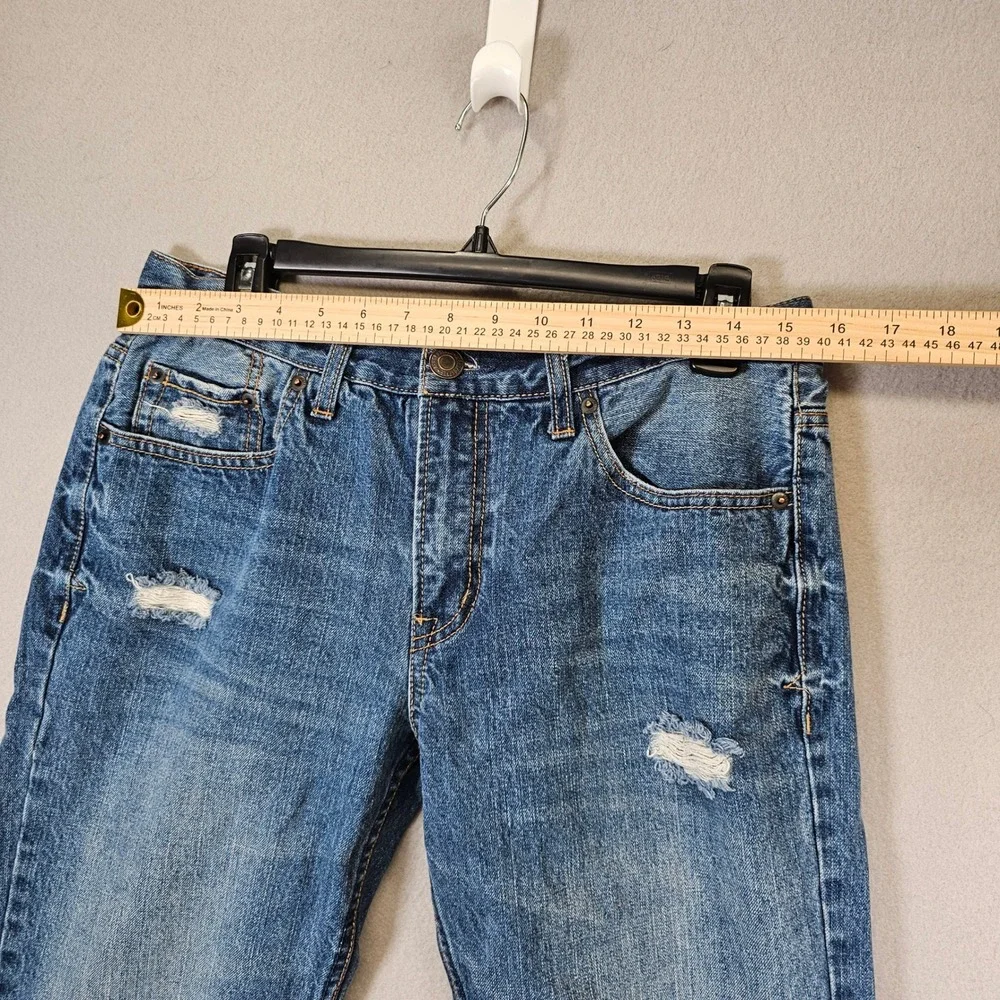 Aeropostale Mens Straight Leg Distressed Medium Wash Denim Blue Jeans 32x28 - Picture 3 of 12